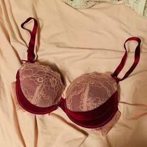 Pink and maroon ADORE ME Bra!